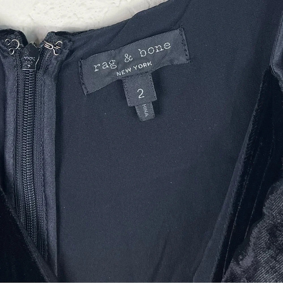 Rag & Bone Jamie Velvet Jumpsuit in Black Size 2 - Picture 10 of 13